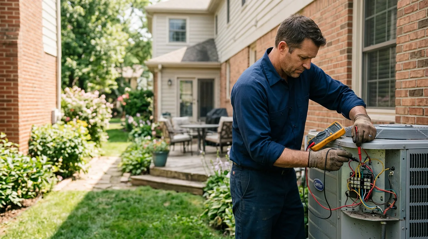 HVAC technician working near New Hyde Park, NY